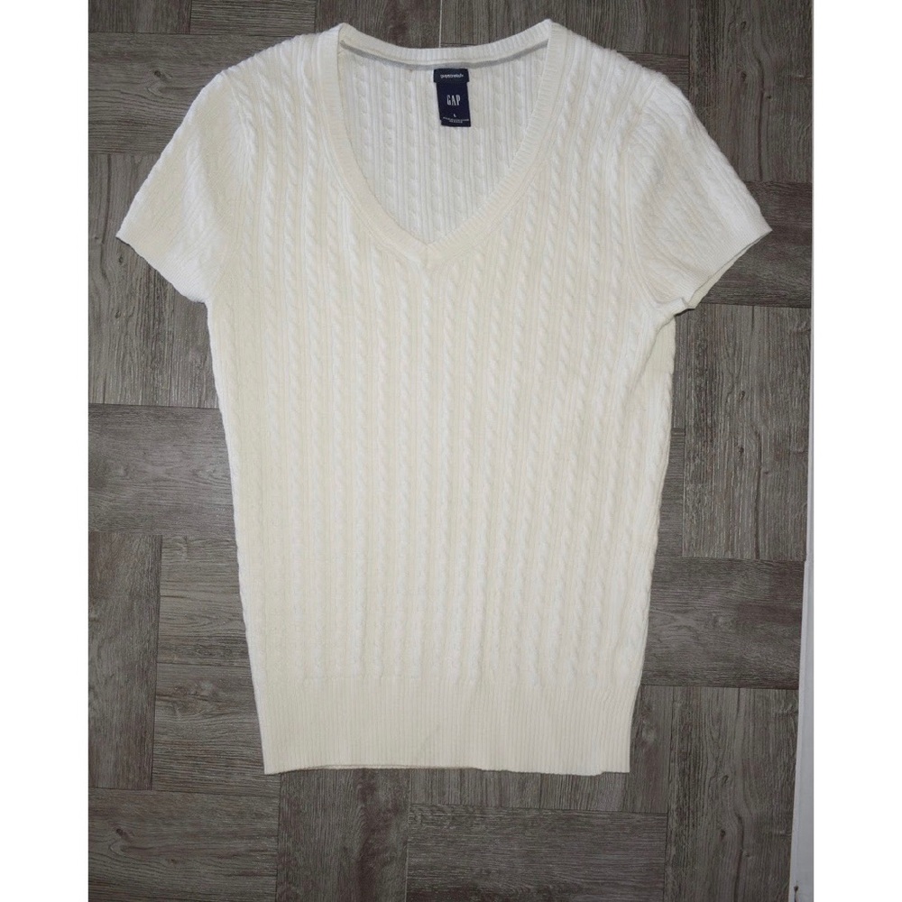 GAP white stretch sweater